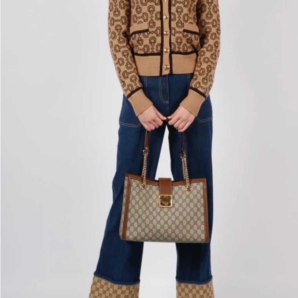 Gucci Beige and Brown Patterned Cardigan - Picture 6 of 7